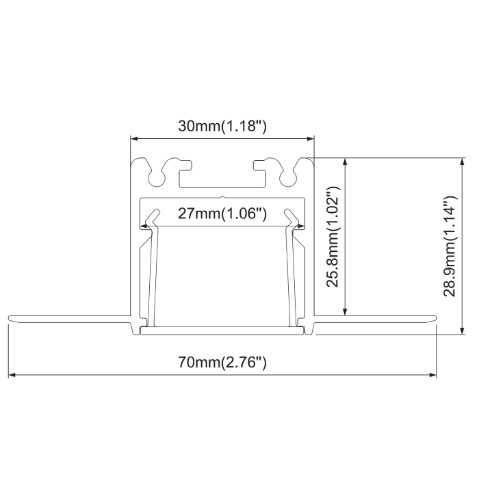 S30 Series Drywall 1'' Profile — Sunstar LED